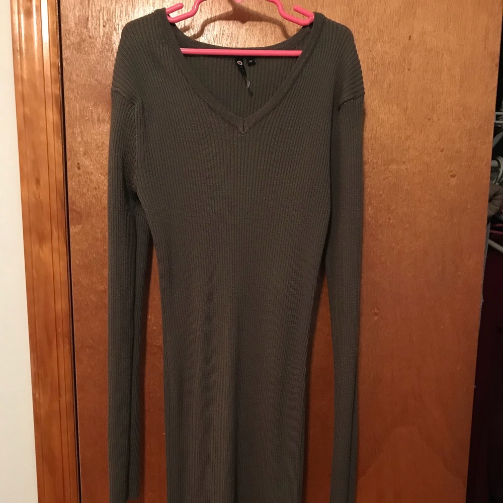 Olive Green BodyCon Dress